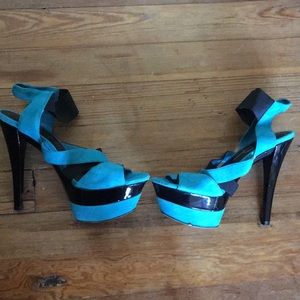 Jessica Simpson Blue Platform Sandals